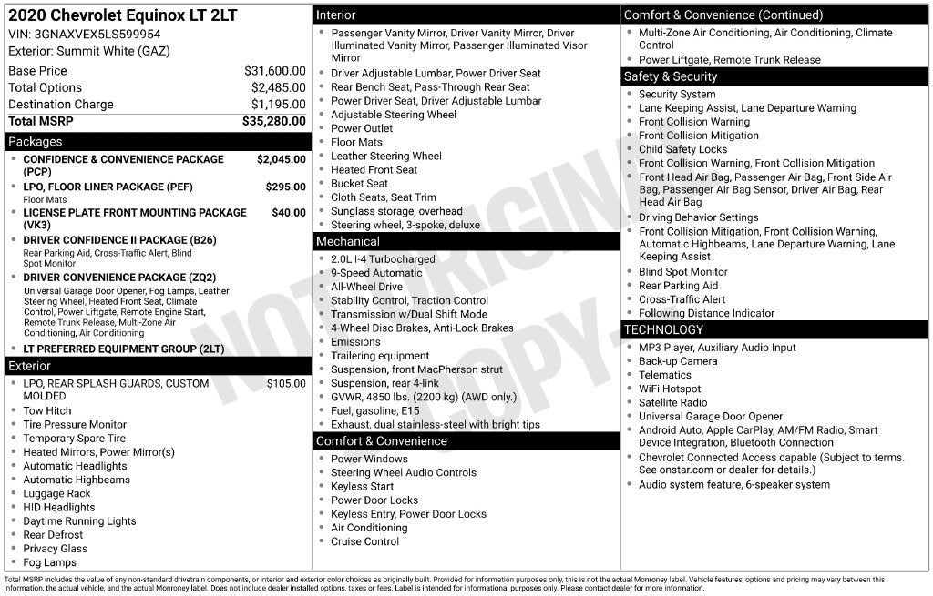 2020 Chevrolet Equinox LT