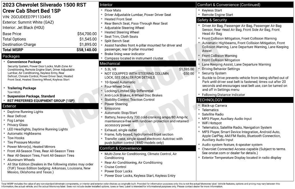 2023 Chevrolet Silverado 1500 RST
