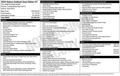 2024 Subaru Outback Onyx Edition XT