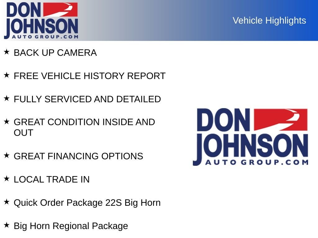 2017 RAM 1500 Big Horn Crew Cab 4x4 5'7' Box