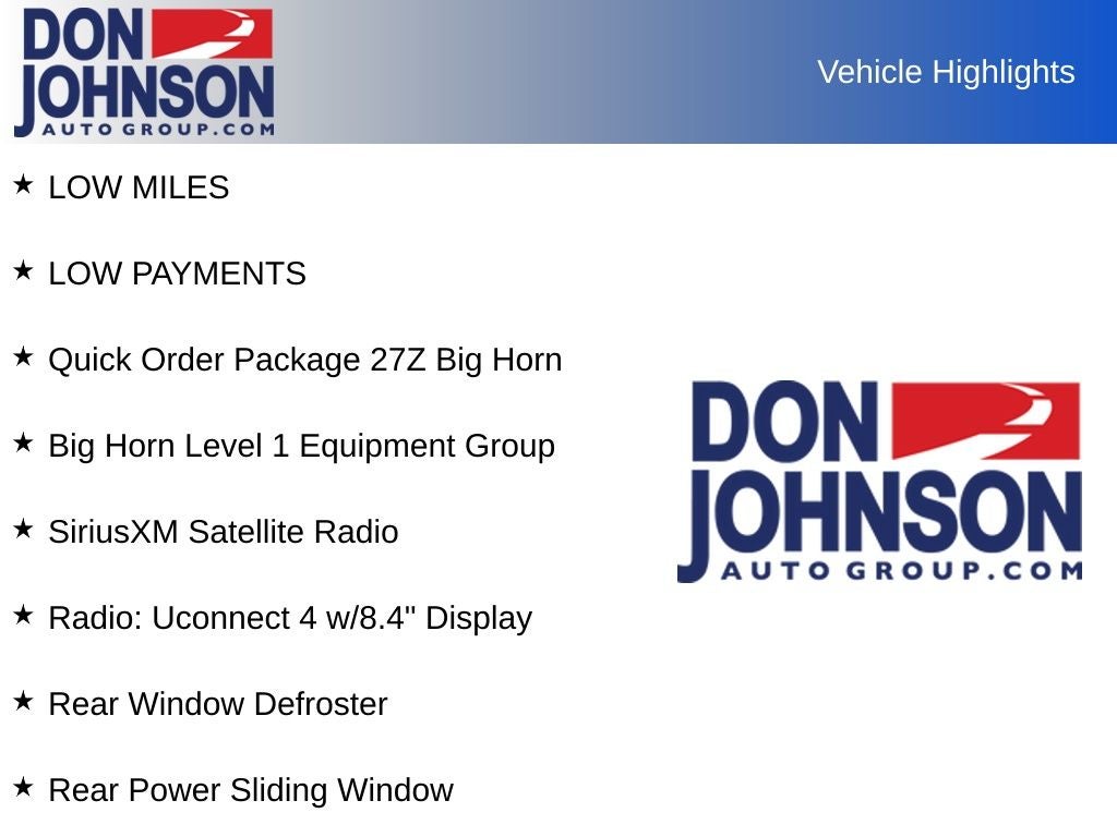 2020 RAM 1500 Big Horn Crew Cab 4x4 5'7' Box