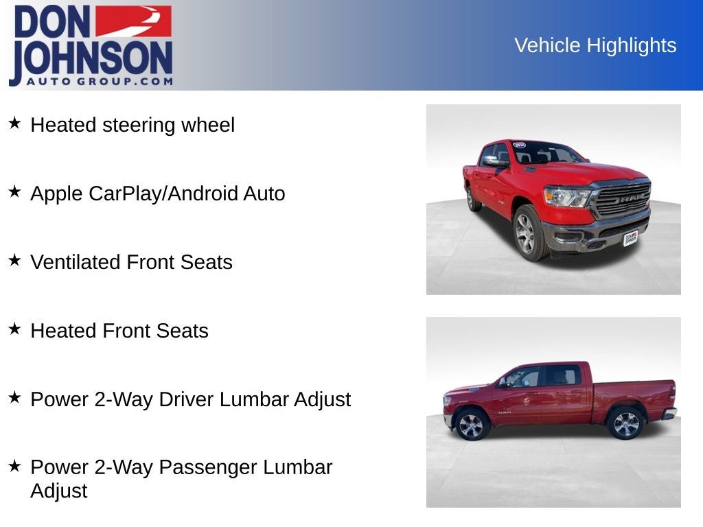 2024 RAM 1500 Laramie Crew Cab 4x4 5'7' Box