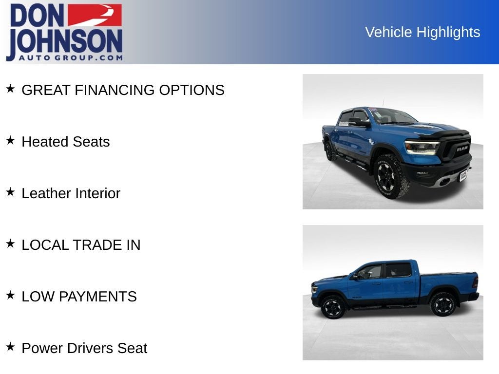 2021 RAM 1500 Rebel Crew Cab 4x4 5'7' Box