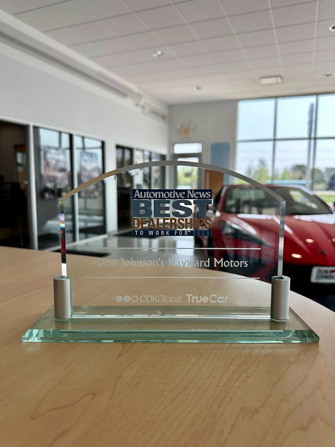 Award - Don Johnson's Hayward Motors Chevrolet in Hayward WI