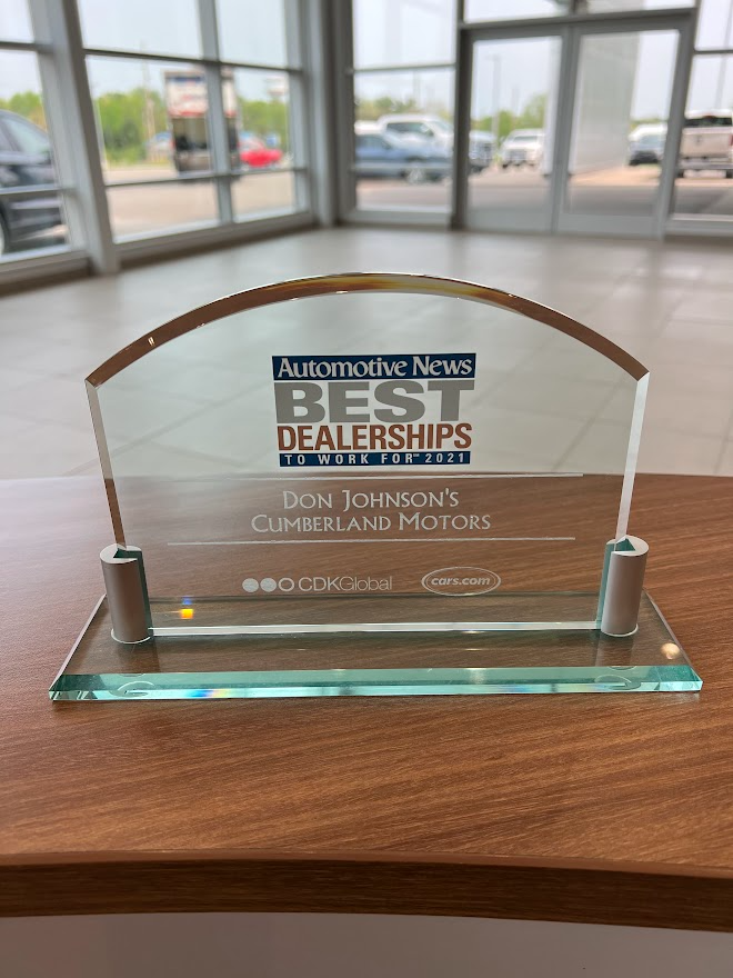 Award - Don Johnson's Hayward Motors Chevrolet in Hayward WI